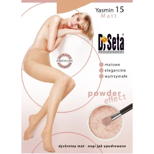 DiSeta Yasmin 15 DEN punčochové kalhoty s pudrovým efektem