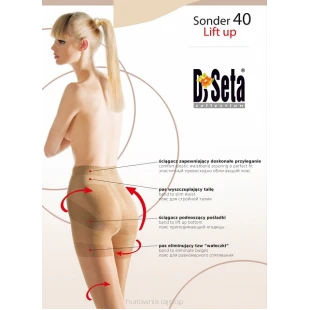 DiSeta Sonder 40 DEN stahující a modelující punčochové kalhoty