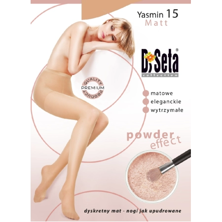 DiSeta Yasmin 15 DEN punčochové kalhoty s pudrovým efektem