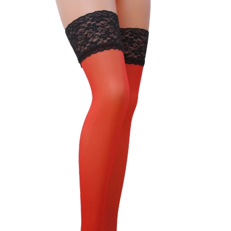 Ander Segreto 17 DEN samodržící punčochy s barevnou krajkou